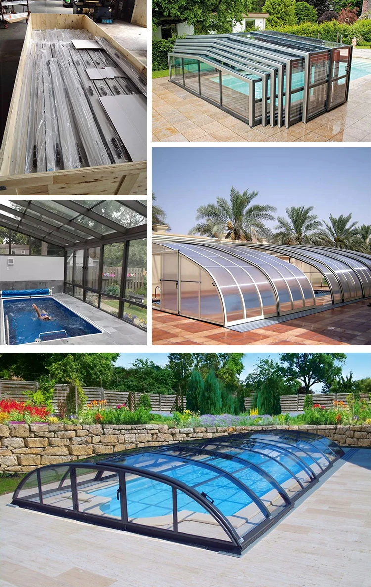 High Quality Telescopic Swimming Pool Enclosure Pc Sheet Pool