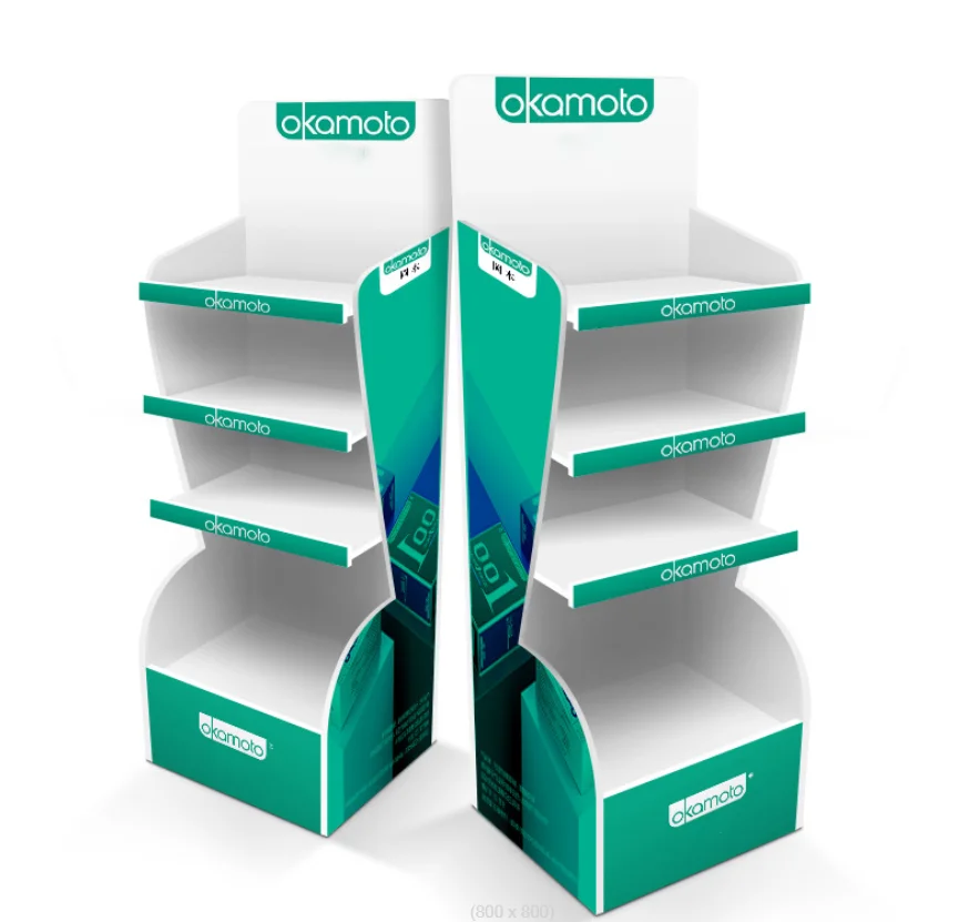 Customized Pvc Display Stand Supermarket Display Shelves Convenience