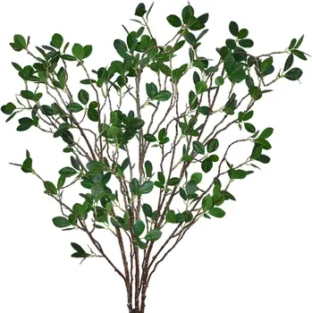Artificial Greenery Real Touch Stems Artificial Ficus Branches Eucalyptus Plants for Home Wedding Table Floral Farmhouse Decor
