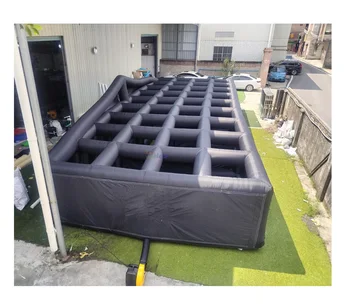 Wholesale Outdoor black inflatable laser maze obstacle game custom inflatable labyrinth maze area for sale