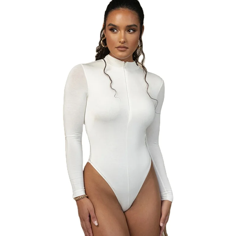 Damochic Fashion Sexy Womens Bodysuits Smooth Long Sleeve Fall Playsuit  Custom Logo Trendy Zipper Skinny Thong Bodysuits Vendors - Buy Long Sleeve  Bodysuit Trendy,Women's Bodysuits,Custom Bodysuit Logo Women Product on  Alibaba.com