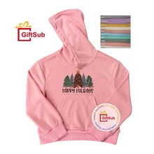 Factory Sublimation Plain Lightweight Hoodie 100% Polyester Baby French Terry Baby Kid Youth Cotton Feel Sweatshirts Hoodies