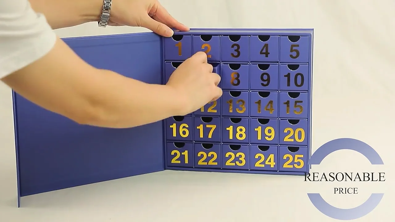 Custom Ramadan Christmas Chocolate Calendar Advent Boxes Paper Cosmetic