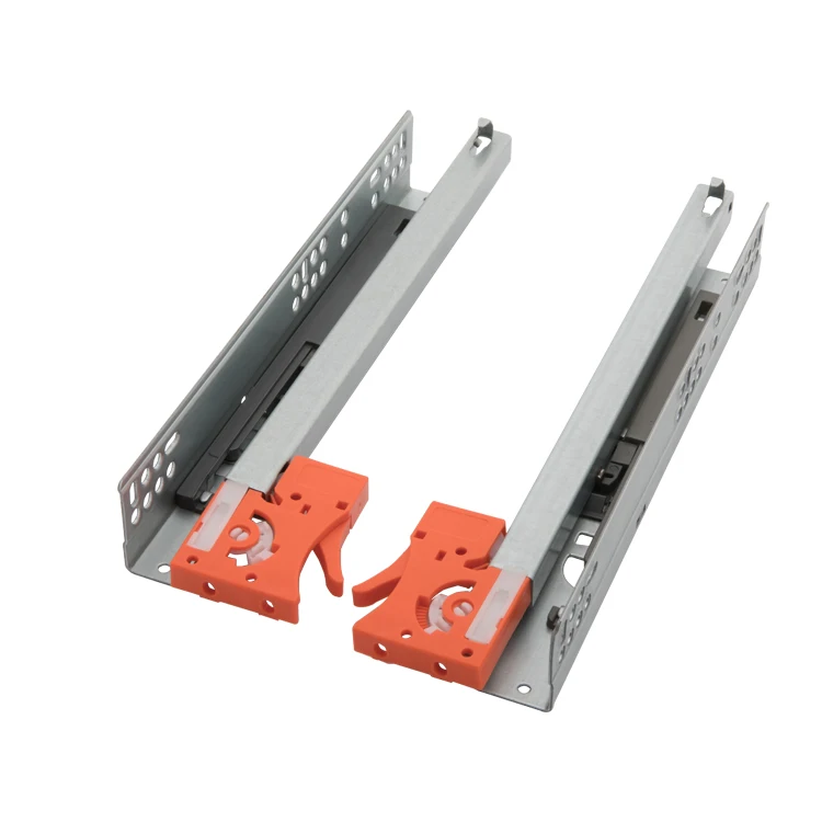 Full Extention Soft Close Slides Concealed Damper Guide Runner for Pulling Basket Computer Keyboard Drawer Slide