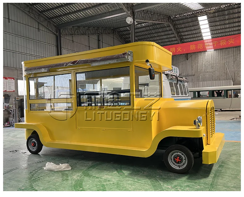 Classic Dining Car Food Trailers Fully Equipped Foodtruck Fast Food