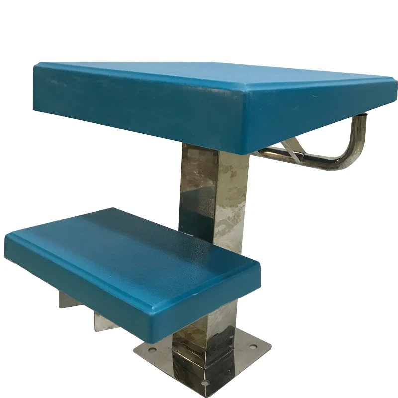 Factory Price Stainless Steel Two-Step Swimming Pool Jumping Starting Block Square Shape