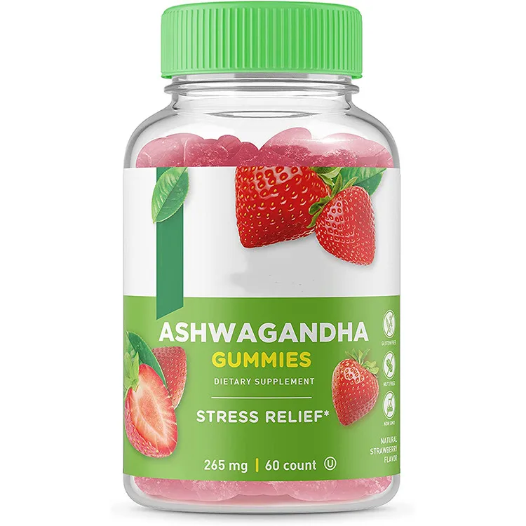 Custom LOGO Ashwagandha Maca Root Gummies Supplements and l Theanine Gummies