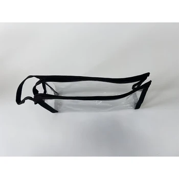 Special Offer Custom Logo Transparent PVC Handbag Black Transparent Gift Bag with Handhold