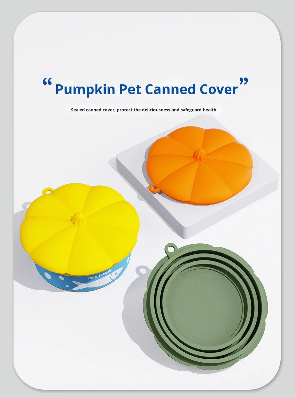 3-in-1 Fresh-keeping Silicone Cat Can Lid Leak-Proof Pet Bowl Sealing for Cats and Dogs factory