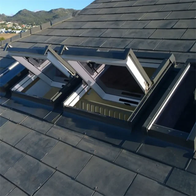 Custom Hollow Tempered Glass Transparent Aluminum Alloy Electric Skylight Electric Roof Window Skylight