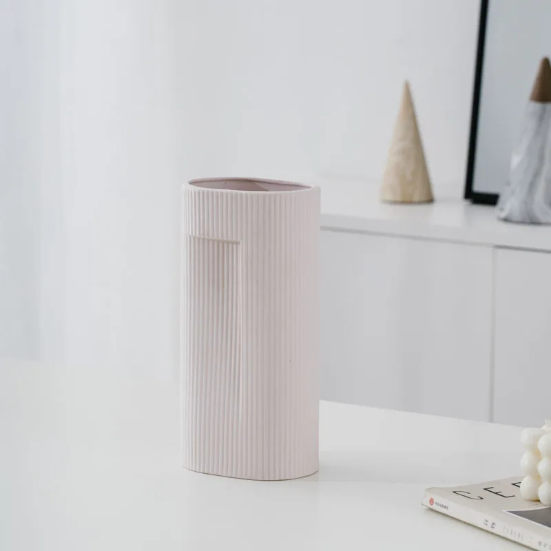 matt minimalist porcelain home decor simple tabletop vase ceramic nordic modern vase for flowers