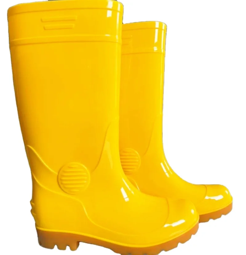 yellow men's rubber galoshes