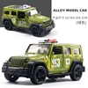 Auto della polizia verde
