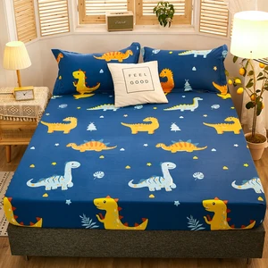 New Printer Design  Color Stretchable Queen Size Custom Welcome Waterproof Fitted Bed Sheet Water-proof Mattress Cover