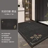 Tissu en coton bouclé - Bienvenue à la maison - Noir et Or