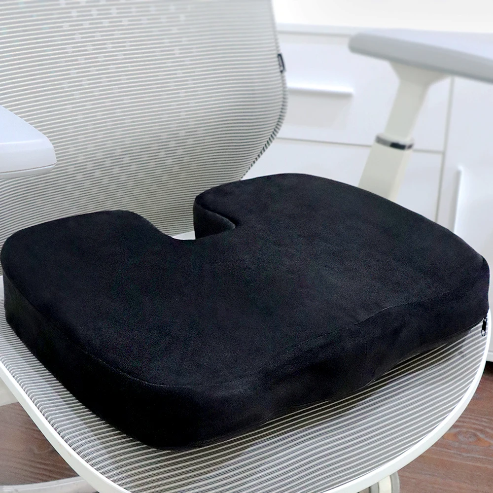 Car Seat Wedge Pillow Gel Infused Memory Foam Ergonomic Pressure Relief