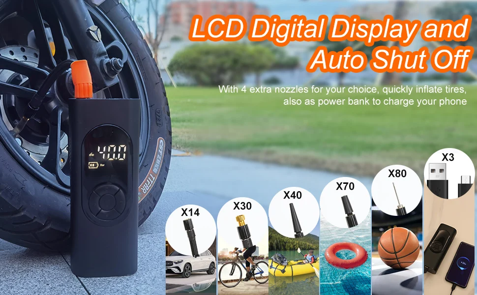 工具+メンテナンス Wireless air pump ATJ-8266 Wireless Portable Electric Air Pump - ATJ-8266 Inflator