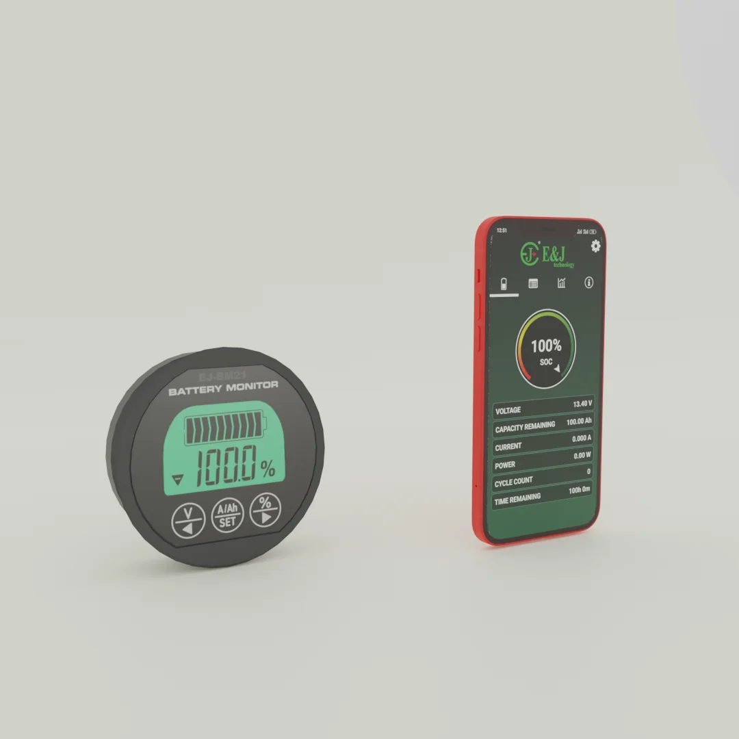 EJ BM21 Lithium Battery Capacity Indicator Lifepo4 Smart Shunt Battery Monitor 500a bluetooth
