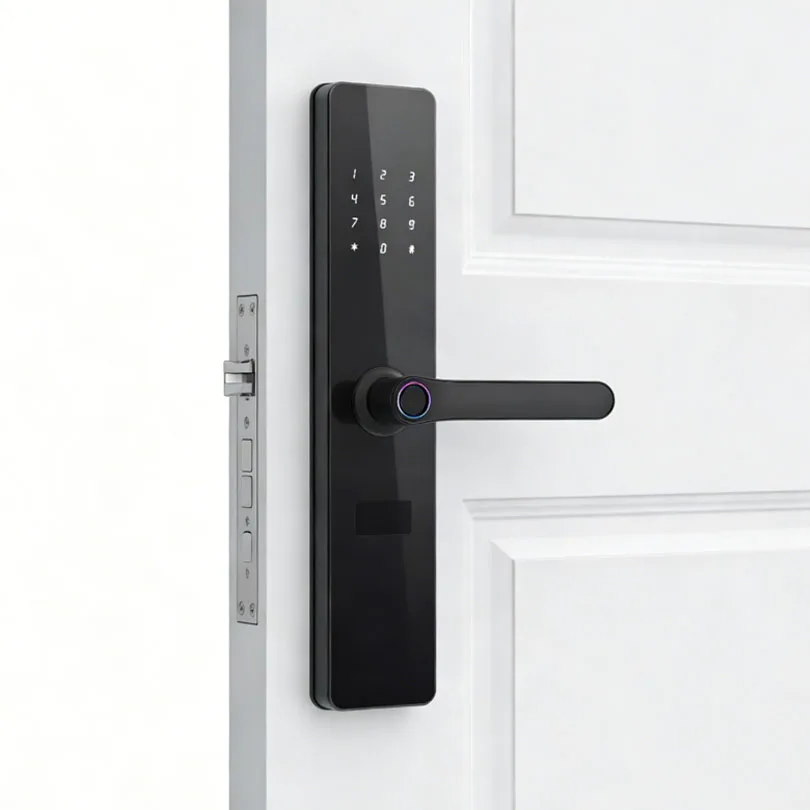 Inteligentny zamek do drzwi z obsługą WiFi, zdalnym odblokowaniem, odciskiem palca, hasłem i aplikacją mobilną – zamek bezpieczeństwa Kaisstar
