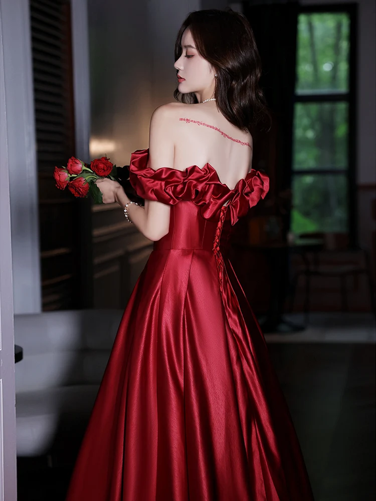 Shop 2021 Long Red Wedding Dresses with Satin \u0026 Embroidery