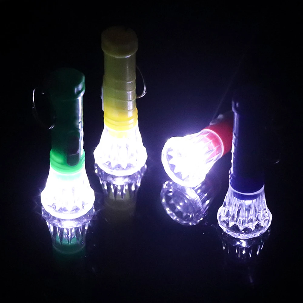 Small Transparent Mini Flashlight Portable LED Keychain Flashlight Small Size with Different Color Outdoor Using Lamp