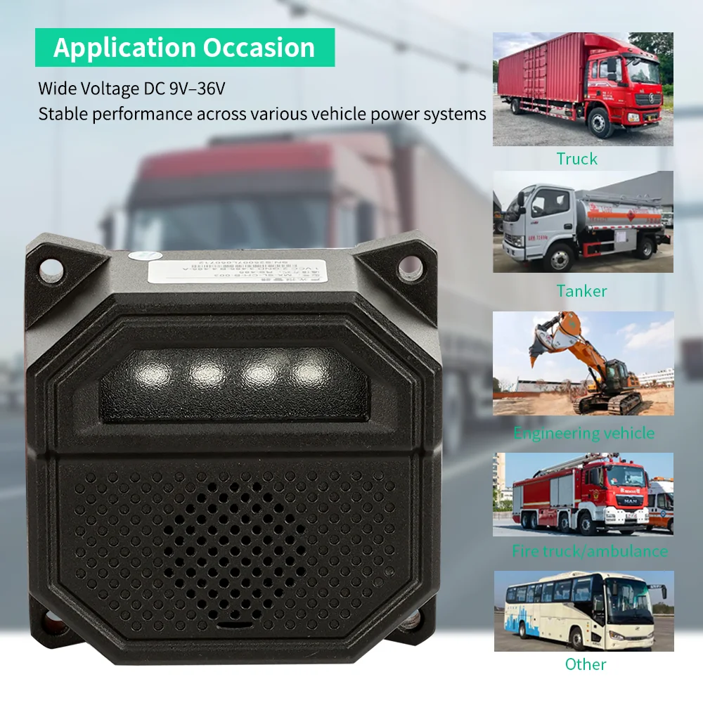 product blind spot warning system 5w speaker led strobe light vehicle blind spot alarm pedestrian voice warning ip67 industrial alarm-7