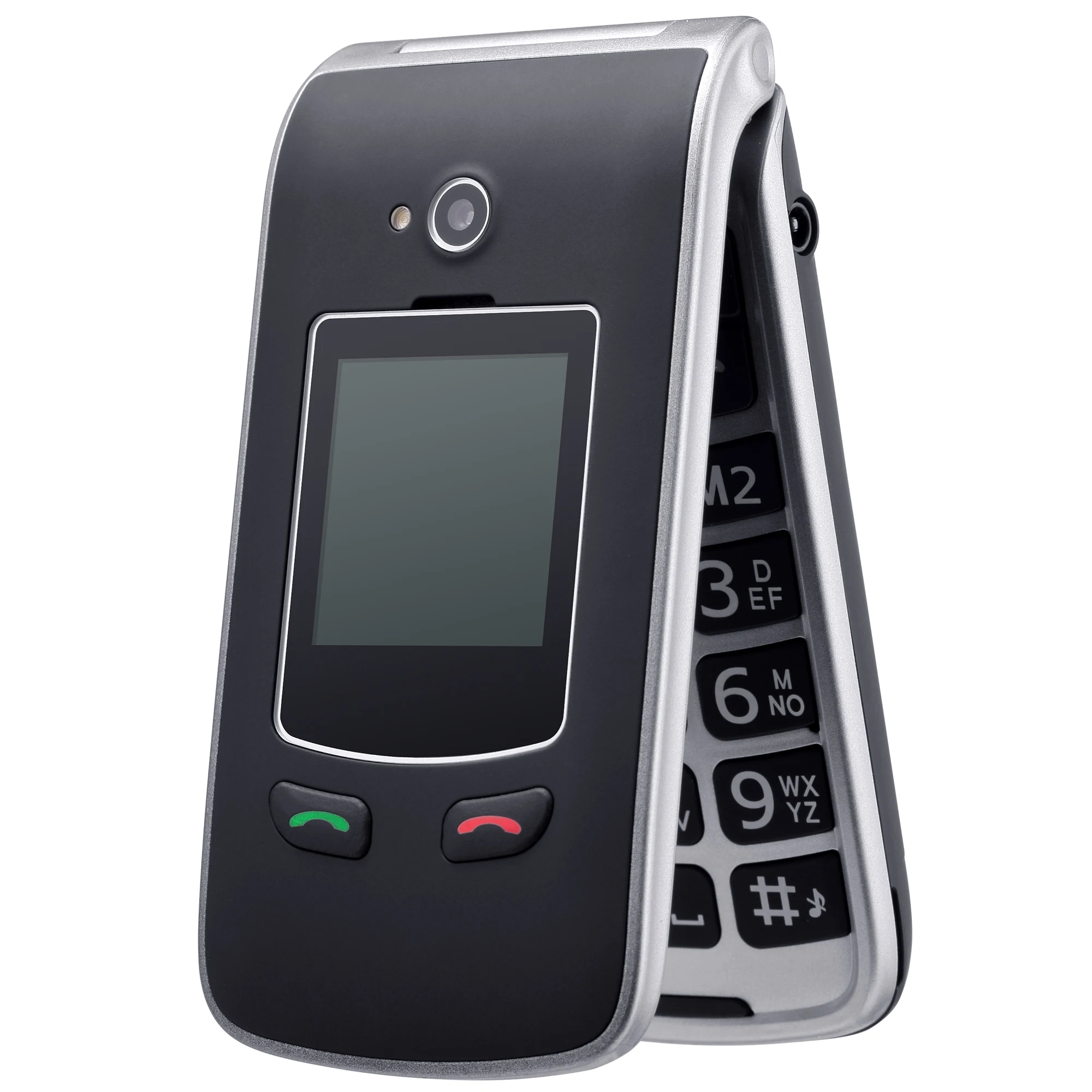 New Model D311-PLUS 2.4 Inch Small Flip Cell Phones Unlocked Mobile dual screen