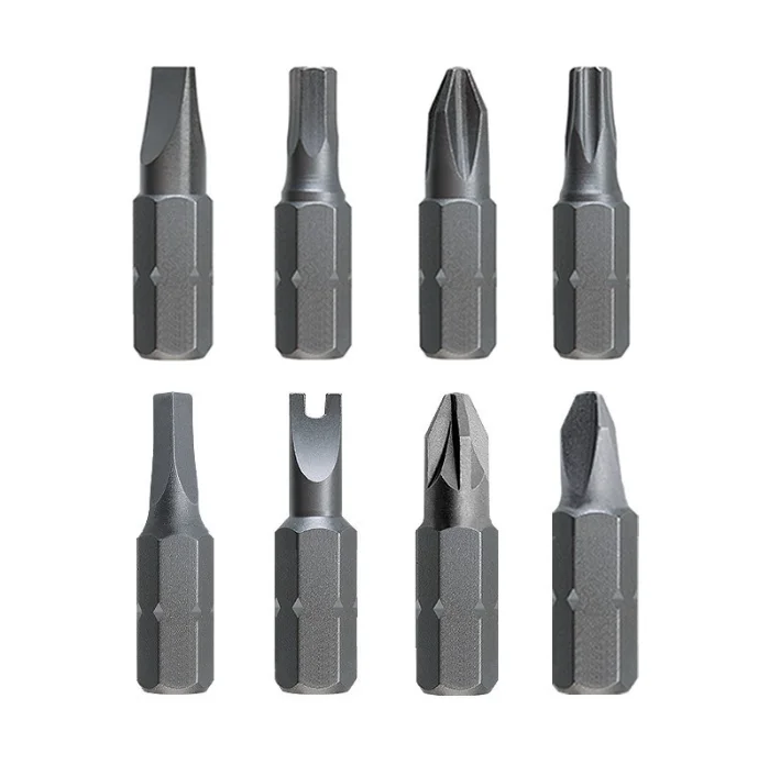 MOYOTEC 8PCS Impact 25mm Screwdriver Bit Set 1/4 PHILLIPS POZI Hexagon Screwdriver Bit with Rubber S