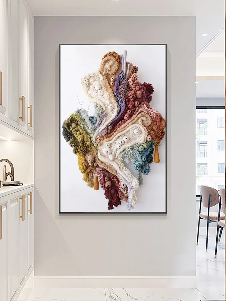 Modern Coral Reef 3D Mixed Media Wall Art - Framed Tapestries for