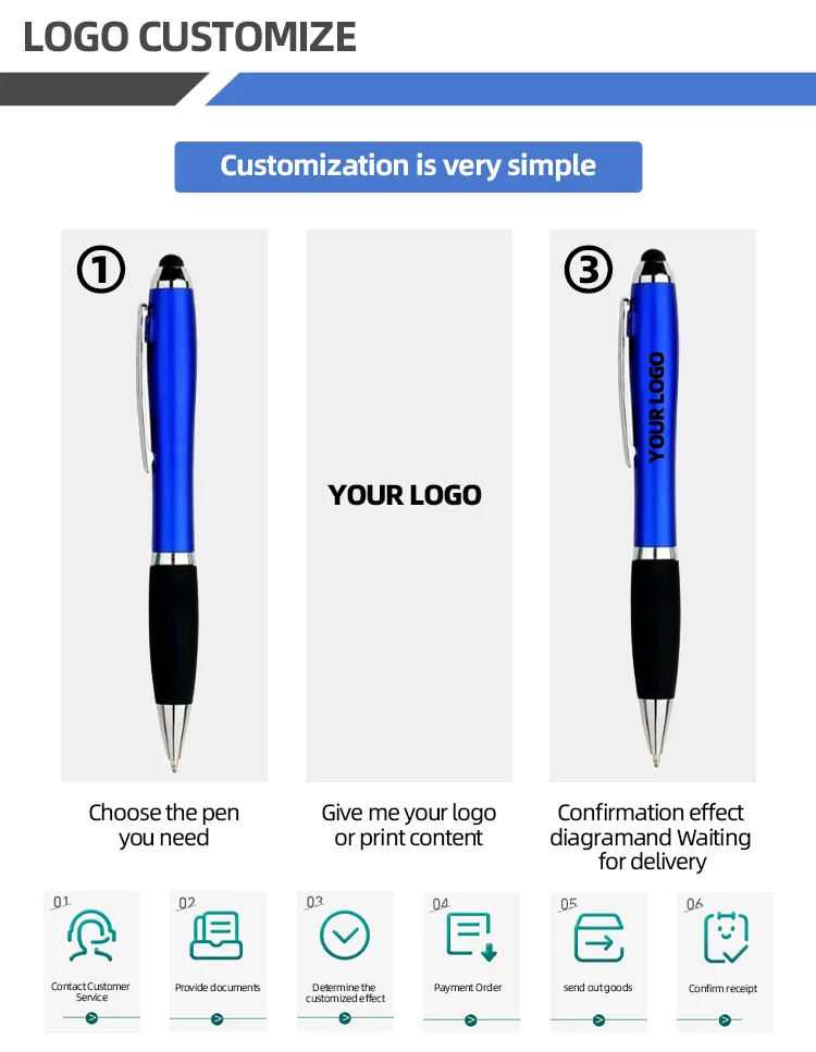 Custom Full-Color 1.0mm UV Printed Logo Ballpoint Pen Yellow Orange Sports Business Office Advertising Plastic for Gift