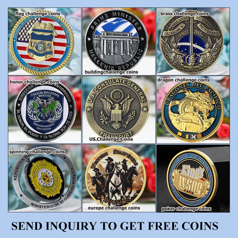 OEM Custom Coins 2d 3D Zinc Alloy Challenge Coin Custom Gold Silver Copper Plated Enamel Souvenir Collection Custom Metal Coin
