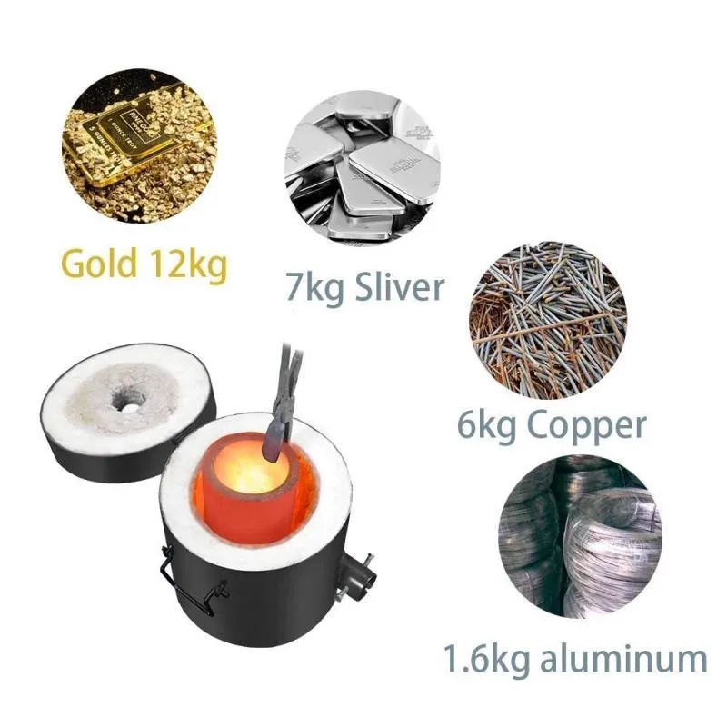 6 Kg Propane Melting Furnace Kit W Graphite Crucible And Tongs - Buy ...