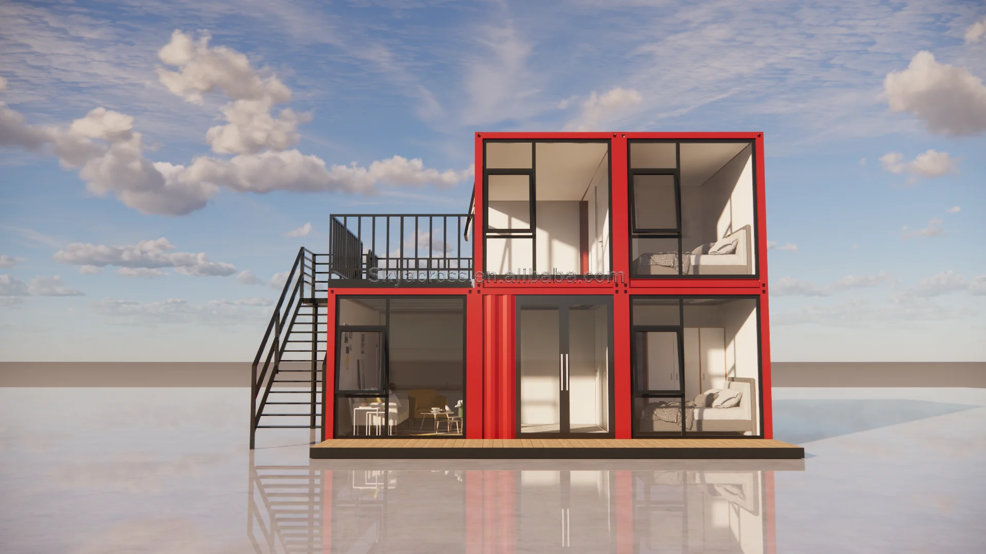 Prefabricated Container House - 3 Rooms Storage Solution