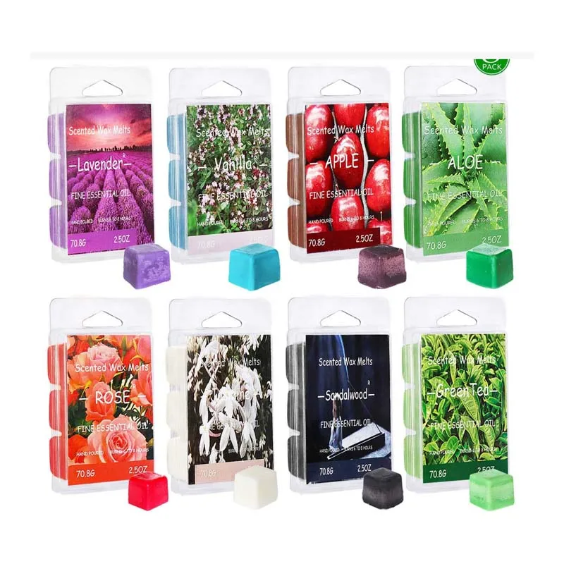 6 Packs Scented Wax Melts Assorted Soy Wax Warmer Cubes For Diy Scented
