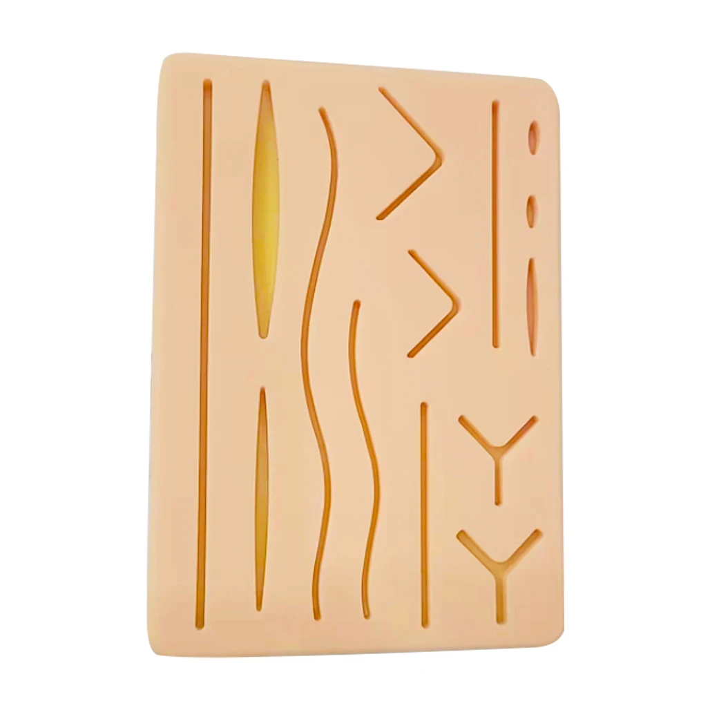 Medical Teaching Resources Surgical Student Practice Durable Silicone Skin Models for Suture Pads Training With Pre-Cut Wounds