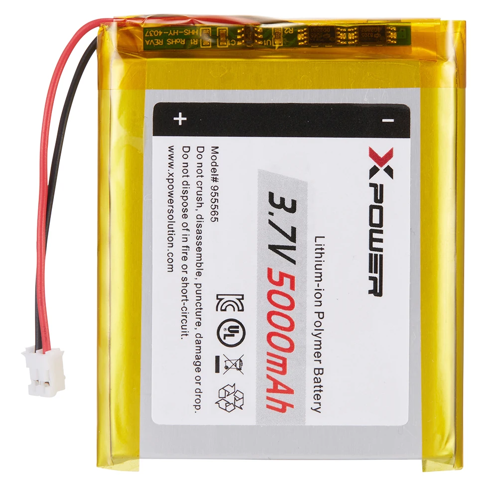 Custom 3.7v 5000mah 955565 Mini Lithium Polymer Battery For Palmtop Computer