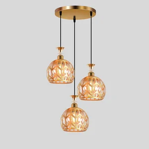 Modern Vintage LED Round Chandelier Iron Glass Design Postmodern Pendant Lights  for Luxury Dining Rooms Commercial Spaces Home