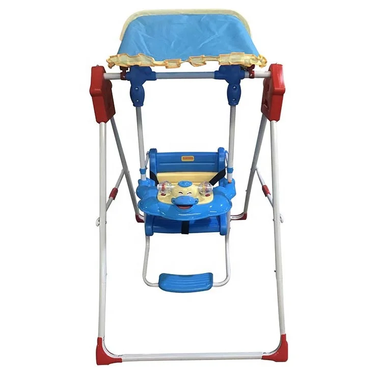 Детские качели BABYLAND для улицы и помещения с навесом милые детские в виде утки