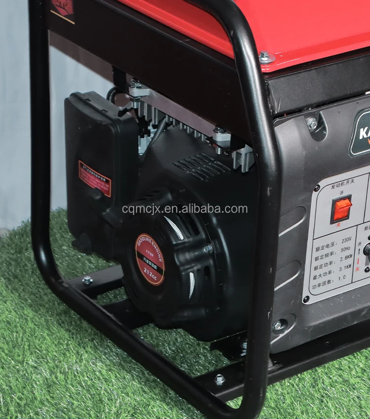 3000w Small Outdoor Home Backup Power Gasoline Generator Recoil Start Open Frame Inverter Generator 3kva Gas Generators factory
