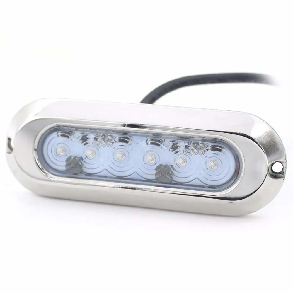 Weiken Ip68 30w Slim Mini Boat Led Underwater Light Surfacemount Light For Pool/boat/fishing