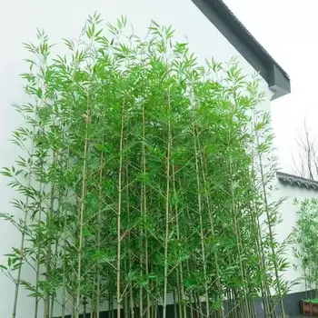 Wholesale 6Ft Tall Backyard Indoor Floor Decoration Artifical Plastic Bamboo Plants Fencing Artificial Bamboo Trees With Planter