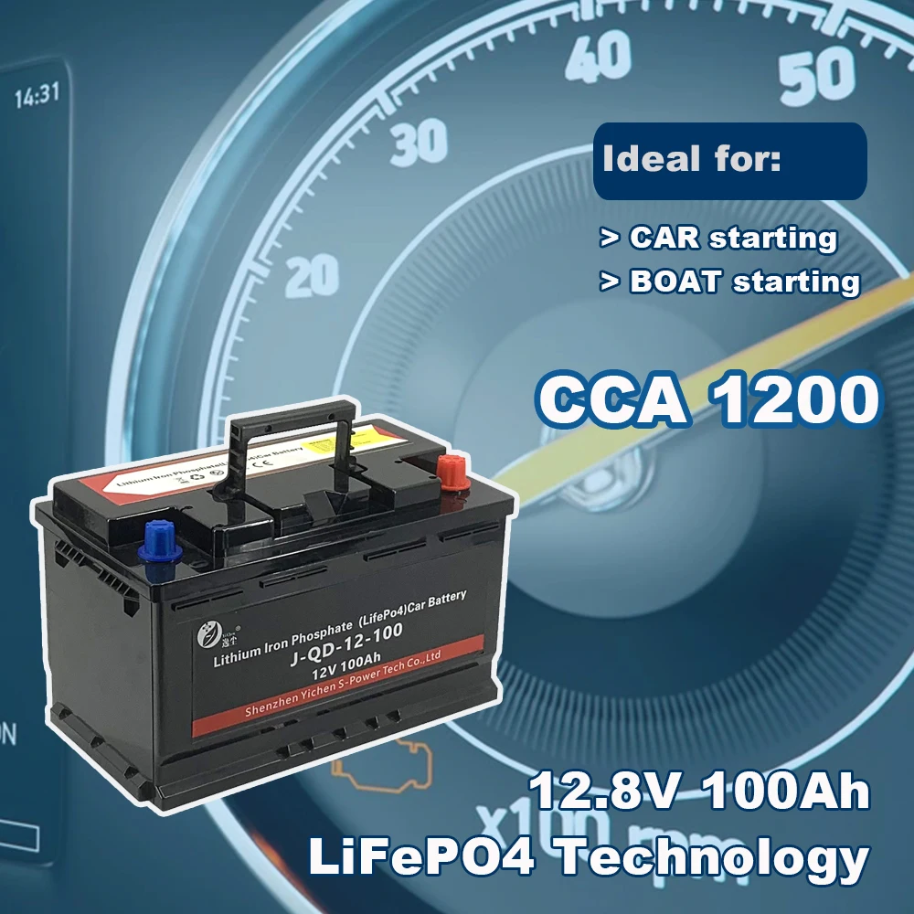 100ah lifepo4バッテリー12v Automotiveバッテリー1000CCA BMSで