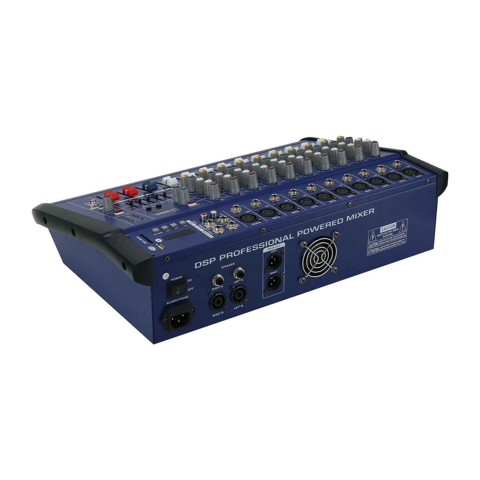 2000Watts 10 Channel Professional Powered Mixer Power Mixing Amplifier Amp Audio Mixer