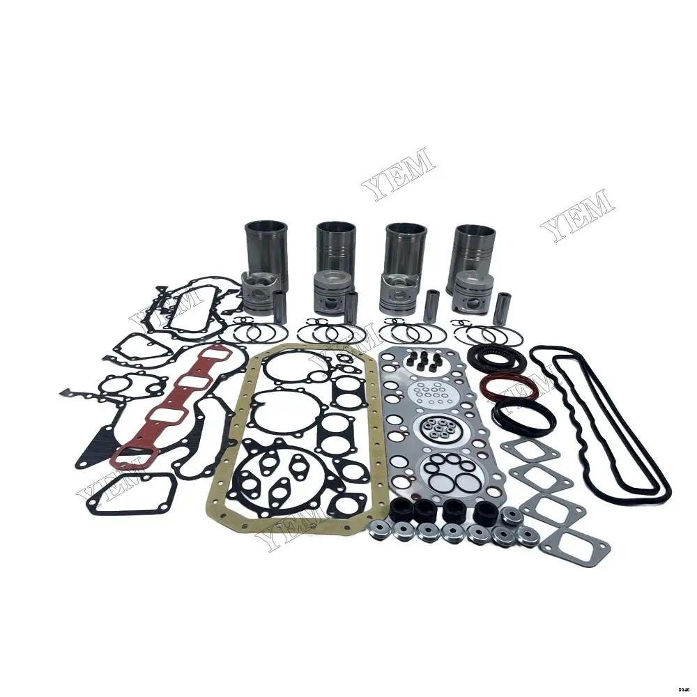 Overhaul Kit With Piston Ring Cylinder Liner Head Gasket Set Fit for Nissan FD35