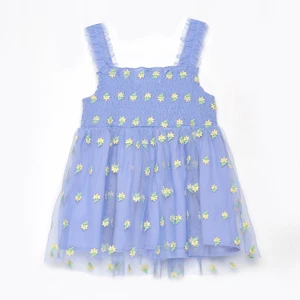 High Quality Cotton Casual Toddler Girls Dress with Ruffles for Summer 2026 Breathable and Stylish