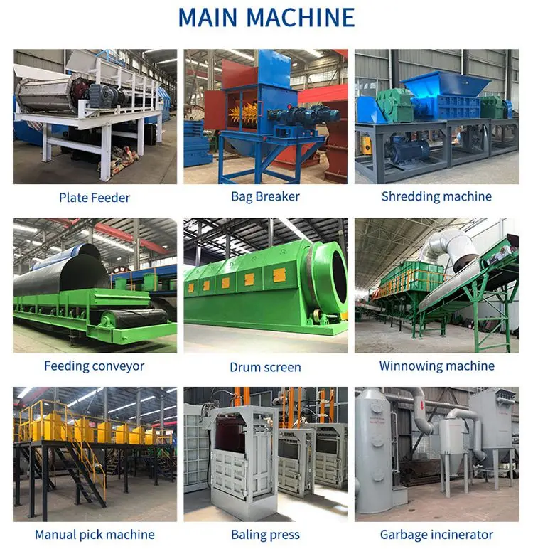 Electric Wheels Shredder Roof Plastic Drum Metal Cans Shredder Corn