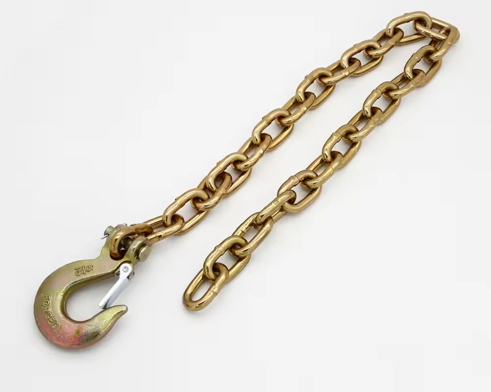 5/16" 3/8" 1/2" 5/8" Grade 70 G70 Transport Chain With Clevis Hooks Binder Chain