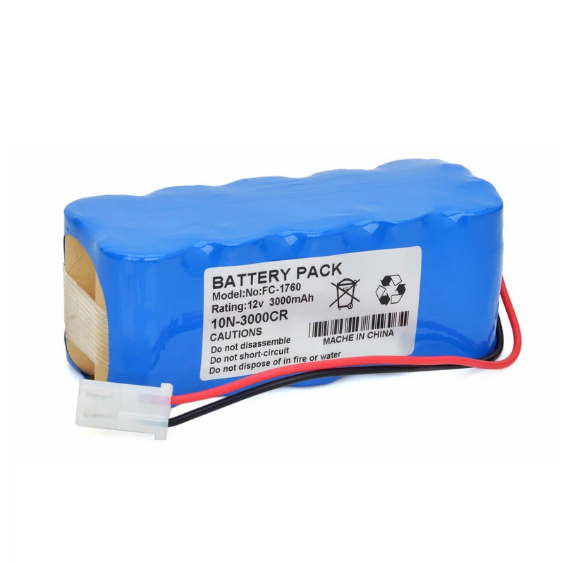 12V 3000mAh Ni-MH 10N-3000SCR Medical Battery for Fukuda FC-1760