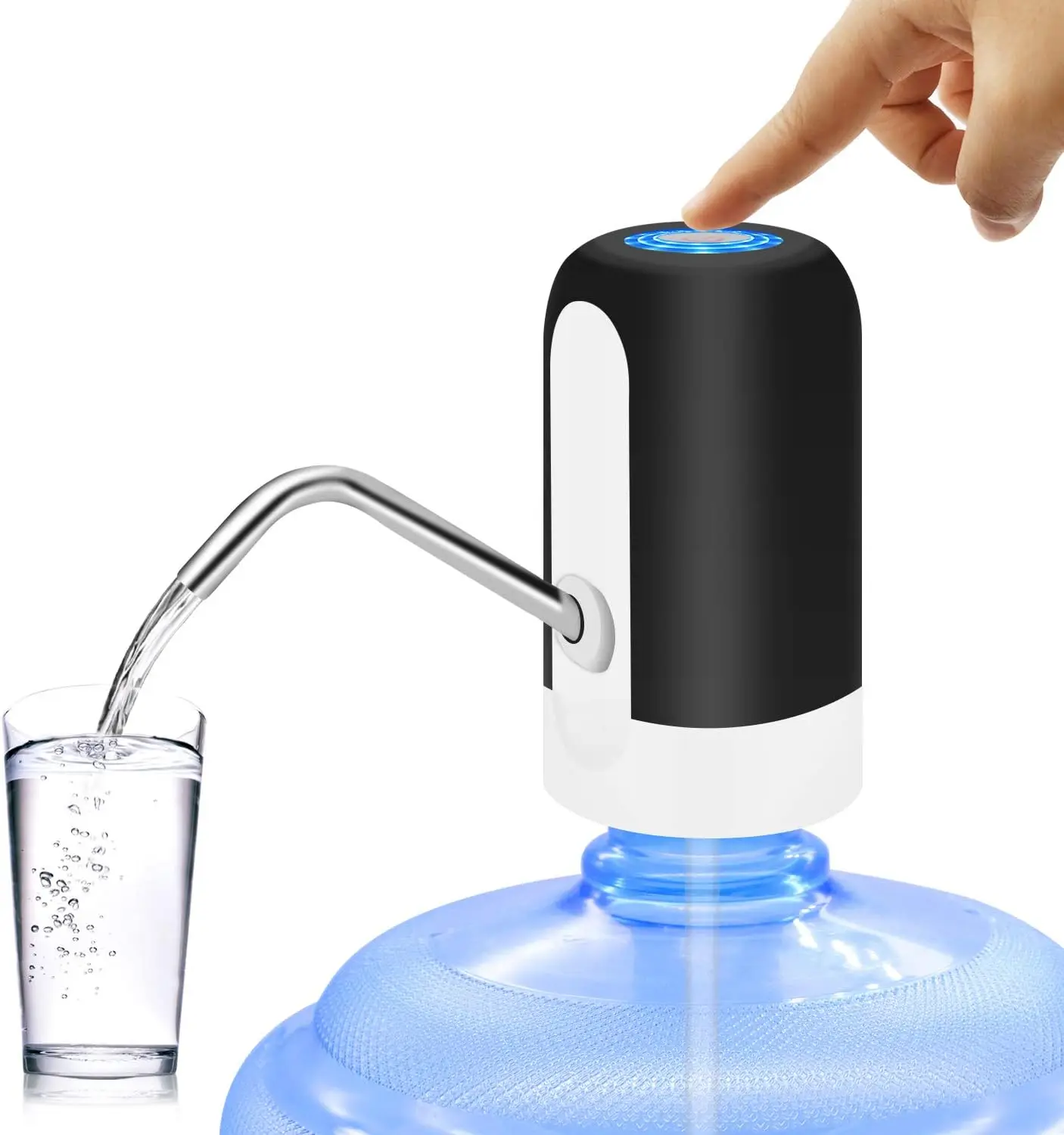 1pc Water Bottle Pump, Electric Water Bottle Pump, USB Rechargeable  Automatic Drinking Water Pump For Universal 3-5 Gallon Bottles, Portable  Camping W