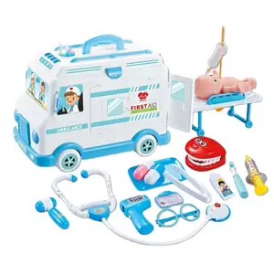 EPT First-Aid Ambulance Car Toy Plastic Medical Kit Play and Role-Play Setting With Doctor Doll